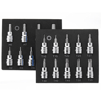 Prise dentraînement 3/8 pouces 10 pièces T10-T55 douille Torx 9 pièces ensemble dembouts de douille H2-H10