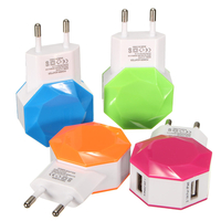 Prise EU double 2 ports 5V 3A adaptateur de chargeur mural USB voyage pour tablette de téléphone