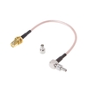 Prise femelle SMA au câble RG316 de ladaptateur coaxial RF du connecteur RF double CRC9 / TS9