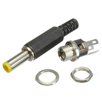 Prise mâle de connecteur CC de 2, 1 mm x 5, 5 mm et prise femelle de montage sur panneau femelle