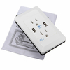 Prise murale AC Adaptateur dalimentation Prise 2 ports Panneau de chargeur USB Plaque de sortie