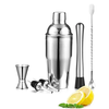 Professional Bar Cocktail Shaker Set Stainless Steel 750ml 550ml Mixer Accessories Bartender Kit