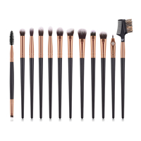 Professionnel 12Pcs Pinceau de Maquillage pour les Yeux Cosmétique Eyeliner Lip Make Up Set de Pinceaux pour les Yeux