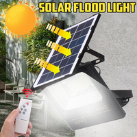 Projecteur de jardin imperméable extérieur de lampe dinondation de rue de lumière solaire 129LED + télécommande