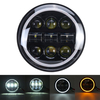 Projecteur de moto 5-3 / 4 "5.75" LED Phare scellé Hi-Lo Beam Halo Ring Lamp