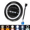 Projecteur de voiture de moto de 7 pouces LED phare Halo DRL Hi-Lo faisceau lampe ronde scellée