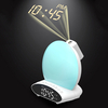 Projection de lheure HD LED Réveil 7 couleurs Radio FM Aide au sommeil Mode de répétition Horloge de réveil Disposi