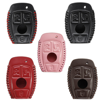Protecteur de couvercle de clé PU Case 3 bouton pour Mercedes Benz C / E / S Classic W203 W210