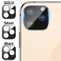 Protecteur de lentille de téléphone en métal + verre trempé anti-rayures pour iPhone 11/11 Pro / 11 Pro Max