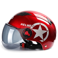 Protecteur de tête vélo moto scooter casque mode anti-UV demi-visage chapeau casquette de baseball