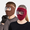 Protection des oreilles unisexe en polaire coupe-vent pour les yeux chauds pour le visage HD Masque de lunettes pour l&