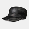 Protection doreille en cuir véritable pour hommes garder au chaud chapeau de baseball coupe-vent chapeau plat