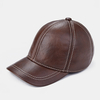 Protection doreille en cuir véritable pour hommes garder au chaud chapeau de baseball de couleur classique