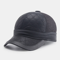 Protection doreille en simili cuir pour hommes garder au chaud chapeau de baseball
