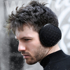 Protection doreille unisexe en velours en peluche Plus épaissir le chauffe-oreille hiver extérieur motif à carreaux