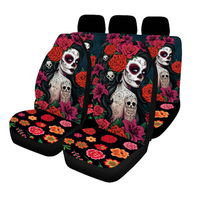 Protection universelle de siège de couverture de siège de voiture dimpression de fleur rouge dimpression