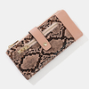 présage Portefeuille à long sac à main à motif serpent solide