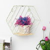Présentoir de rangement pour étagère en métal de style industriel vintage en bois avec unité murale