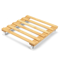 Présentoir de support de pot de fleur de support en bois de pot de fleur de jardin avec la roue