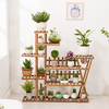 Présentoir de plantes à fleurs en bois à plusieurs niveaux