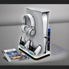 PS5 Gaming Console Cooling Stand Dual Charging Dock With RGB Lights Disk Slot And Controller Holder