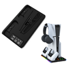PS5/PS5 Slim Cooling Fan Stand with RGB Lights Dual Controller Charging Dock Headphone Holder Multiple USB Ports Anti-Sl
