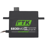 PTK 6830 MG 30kg High Torque 180° Stainless Steel Gear Metal Digital RC Servo for Robot Fixed Wing Car and Aircraft Mode