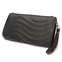 PU vague de sac à main épaule unique corps croix sac poignet embrayage portefeuille des femmes 