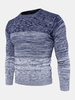 Pull à manches longues décontracté à manches longues et à col rond pour hommes