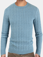 Pull col rond tricoté coupe régulière pour homme