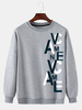 Pull en coton à imprimé latéral pour hommes