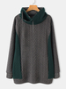 Pull en patchwork rayé tricoté par câble pour femmes Sweats décontractés à manches longues en jacquard