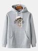 Pulls à capuche à poche kangourou à imprimé plâtre DAVID pour homme