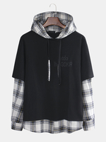 Pulls à capuche pour hommes Veste de couture décontractée japonaise en treillis