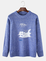 Pulls à tricoter à motif de voiture animale drôle pour hommes
