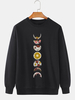 Pulls en coton à manches longues à imprimé floral pour hommes