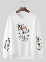 Pulls molletonnés en coton à manches longues et à manches longues pour homme