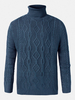 Pulls tricotés à col haut et couleur unie pour hommes
