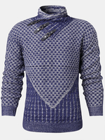 Pulls tricotés décontractés à manches longues pour hommes