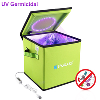 PULUZ 20cm UV UVC stérilisateur germicide désinfection tente boîte acariens nettoyant soins de santé comprimés téléphone