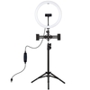 PULUZ PKT3064B 11, 8 pouces Dimmable LED Anneau vidéo avec support de trépied PU419 pour Youtube Tik Tok Streaming en dir