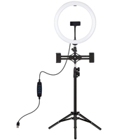 PULUZ PKT3064B 11, 8 pouces Dimmable LED Anneau vidéo avec support de trépied PU419 pour Youtube Tik Tok Streaming en dir