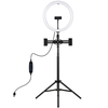 PULUZ PKT3066B 10, 2 pouces dimmable LED Selfie Video Ring Light avec trépied PU457B pour Youtube Tik Tok Live Streaming