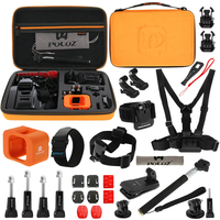 PULUZ PKT32 29 en 1 Accessoires Combo Kit Support Mont Vis Sac pour Action Sportscamera