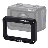 PULUZ PU318 Cadre en alliage daluminium Plus Protection en verre trempé pour Sony RX0 avec vis
