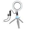 Puluz PU378 USB 6.2 pouces 3 modes 3200K-5500K Dimmable LED Anneau vidéo lumière avec rotule de trépied de sabot froid p