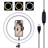 PULUZ PU407 12 pouces 3200K-6500K Dimmable LED anneau lumineux vidéo avec clip de téléphone pour Selfie Vlog Tik Tok You