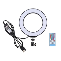 PULUZ PU429 Dimmable 4, 7 pouces 16cm RGB RGBW bluetooth contrôle APP sans fil lumière danneau vidéo avec télécomman