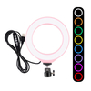 PULUZ PU432F 6.2 pouces 16cm RGBW Dimmable LED Anneau lumineux 10 modes 8 couleurs USB pour Youtube Live Broadcast Vlogg