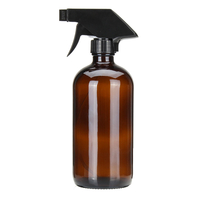 Pulvérisateur rechargeable de leau de bouteilles de jet de verre ambre de 500ml